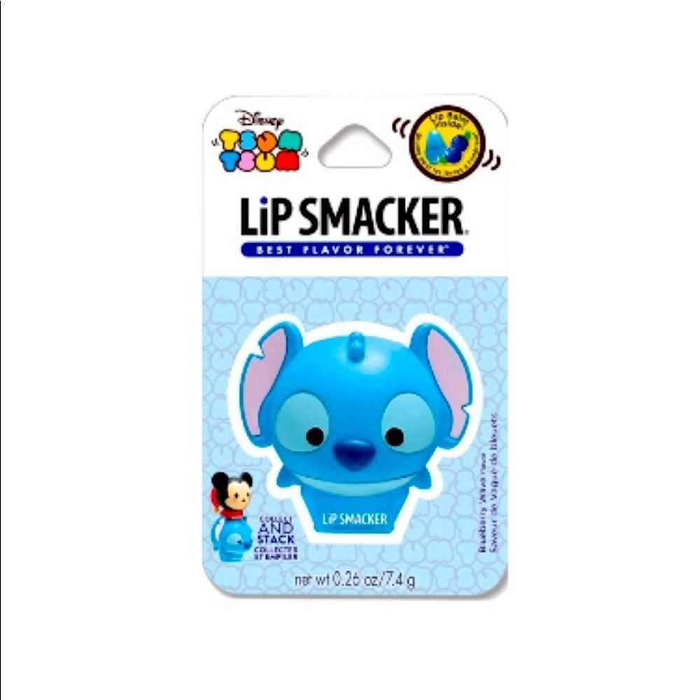 Disney TSUM TSUM Stitch Lip Smacker/ Lip Balm Blue Berry Wave Lip Protection